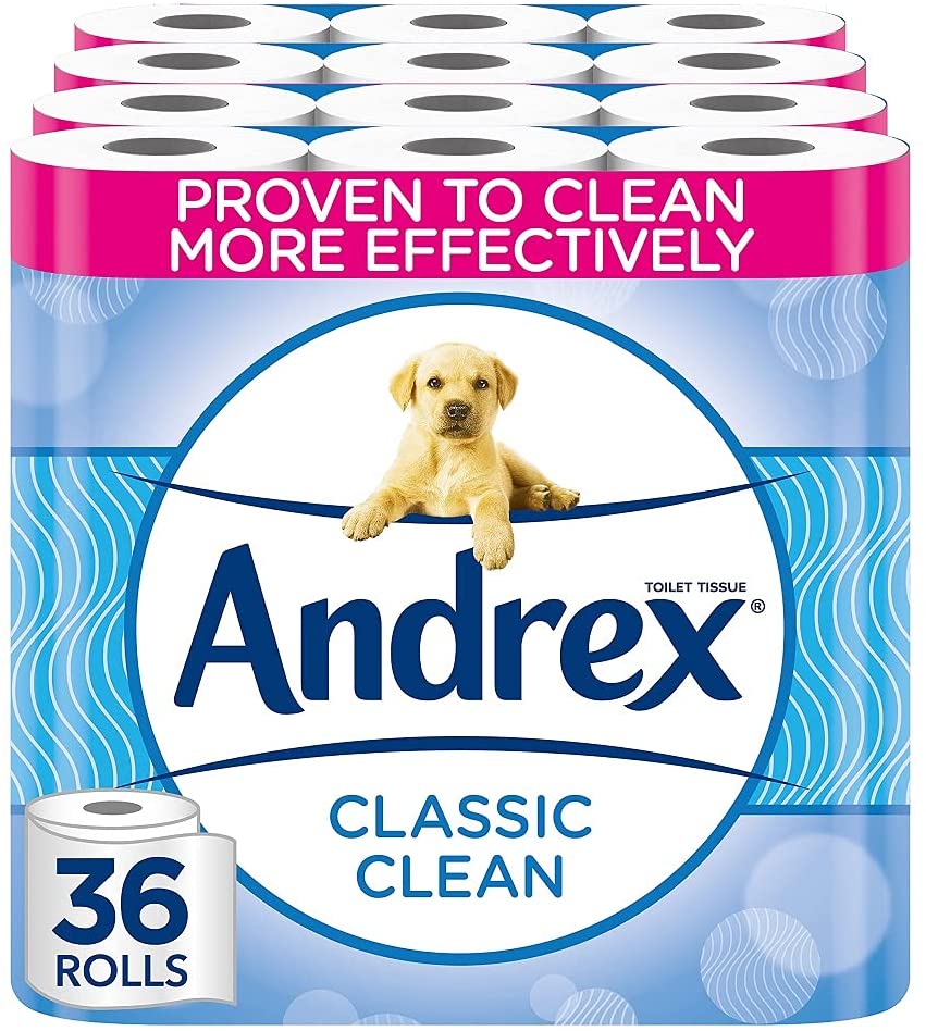 Andrex Classic Clean Toilet Roll 9 Pack 3D Wave - NWT FM SOLUTIONS - YOUR CATERING WHOLESALER