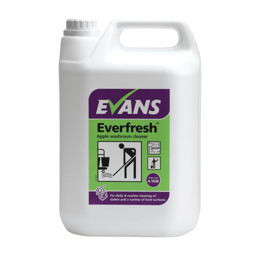 Evans Vanodine Everfresh Apple Washroom Cleaner 5 Litre - NWT FM SOLUTIONS - YOUR CATERING WHOLESALER