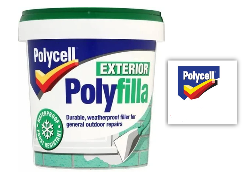 Polycell Ready Mixed Tub Multi-Purpose Exterior Polyfilla 1kg - NWT FM SOLUTIONS - YOUR CATERING WHOLESALER