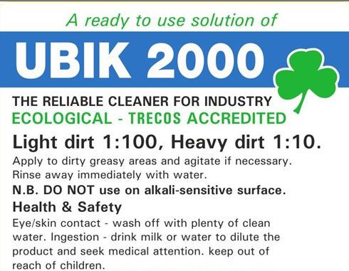 Ubik 2000 Universal Cleaner Concentrate 5 Litre