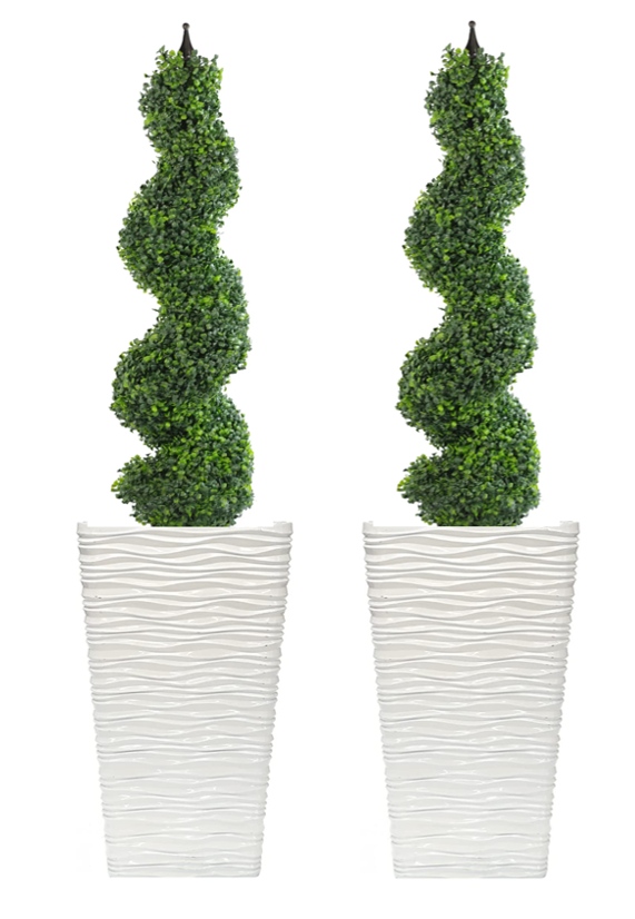 Fixtures Glaze Wave LARGE Planter {White} - NWT FM SOLUTIONS - YOUR CATERING WHOLESALER