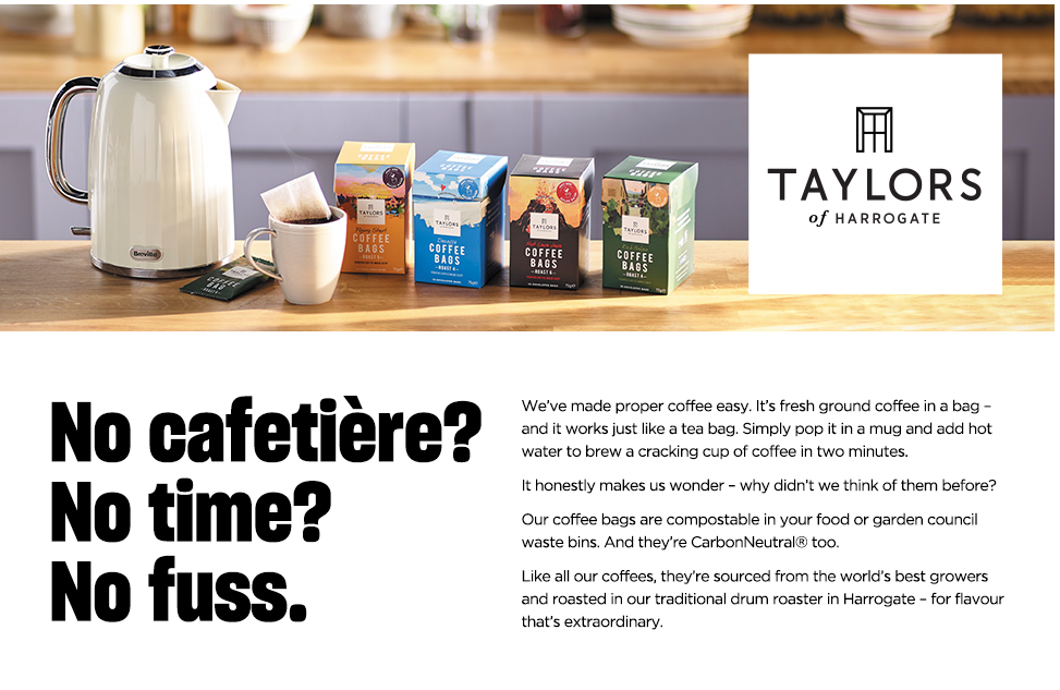 Taylors of Harrogate Hot Lava Java Coffee Bags Pack 10s