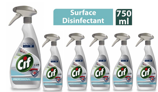 Cif Alcohol Plus Disinfectant Spray 750ml - NWT FM SOLUTIONS - YOUR CATERING WHOLESALER