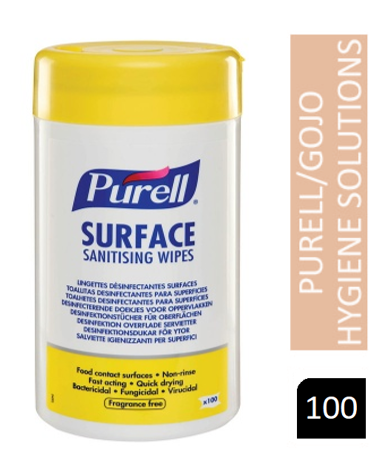 Purell Sanitising Surface Wipes 100's - NWT FM SOLUTIONS - YOUR CATERING WHOLESALER