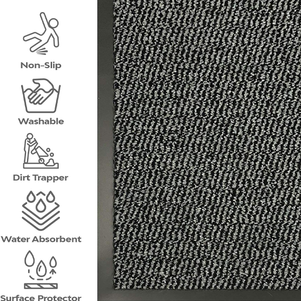 Fixtures Barrier Floor Mat 80cm x 160cm Grey