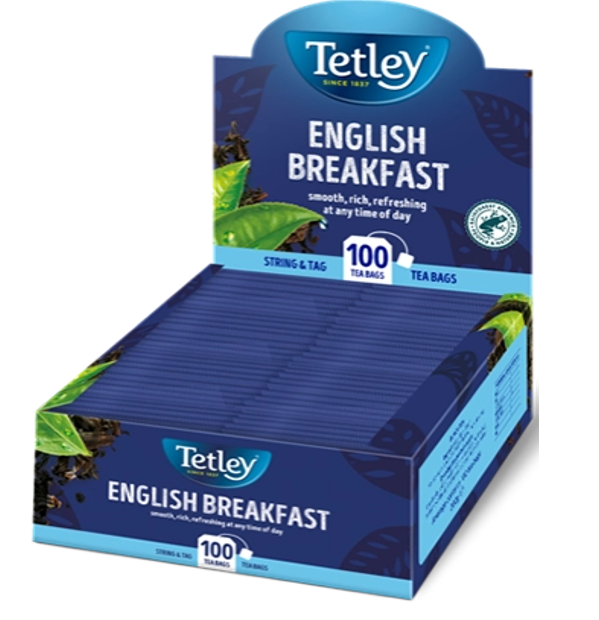 Tetley English Breakfast String & Tag 100's