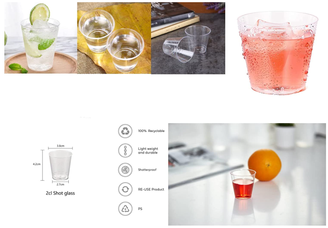 Belgravia 30ml/1oz Plastic Shot Glasses (Pack of 100)