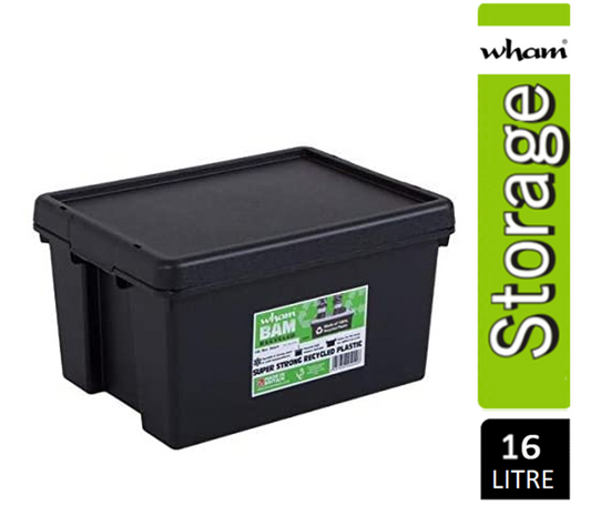 Wham Bam Black Recycled Storage Box 16 Litre - NWT FM SOLUTIONS - YOUR CATERING WHOLESALER
