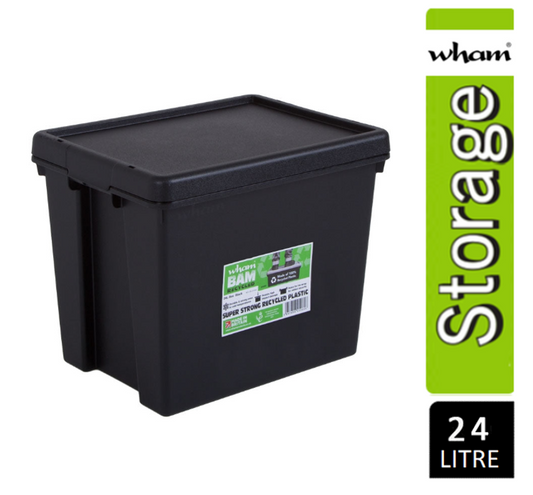 Wham Bam Black Recycled Storage Box 24 Litre - NWT FM SOLUTIONS - YOUR CATERING WHOLESALER