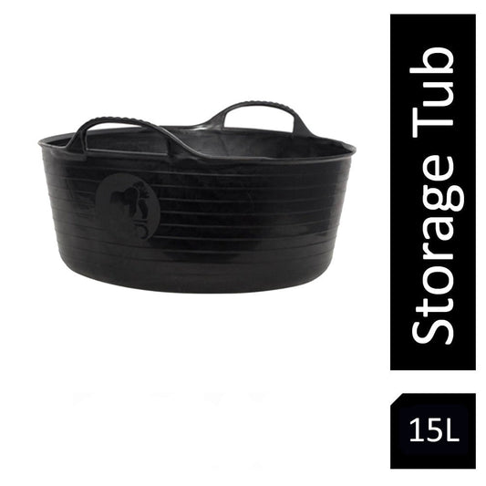 Gorilla Flexi Tub Black Recycled Shallow 15 Litre - NWT FM SOLUTIONS - YOUR CATERING WHOLESALER