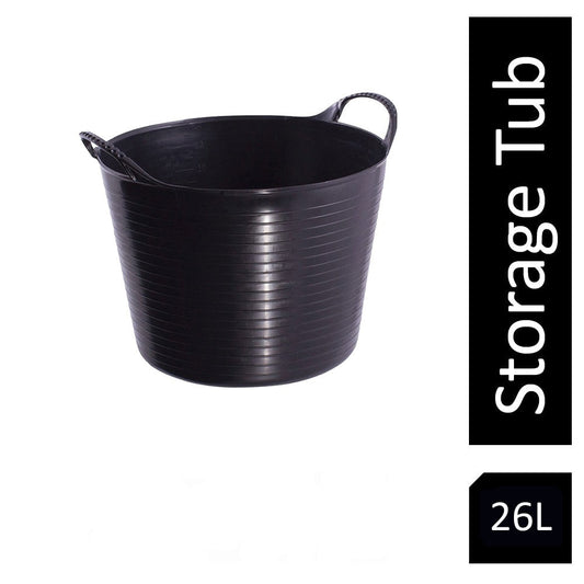 Gorilla Flexi Tub Black Recycled 26 Litre - NWT FM SOLUTIONS - YOUR CATERING WHOLESALER