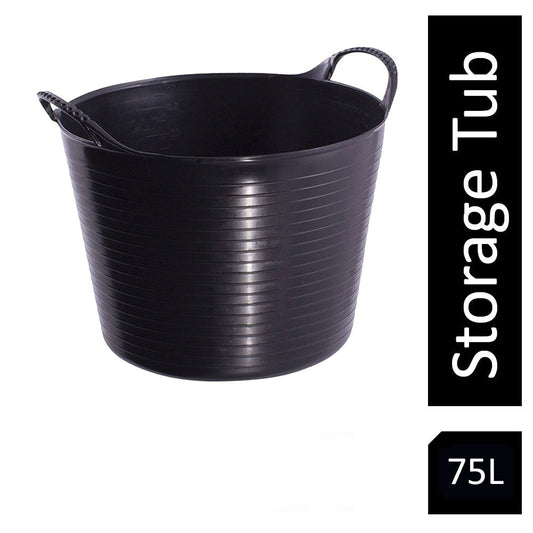 Gorilla Flexi Tub Black Recycled 75 Litre - NWT FM SOLUTIONS - YOUR CATERING WHOLESALER