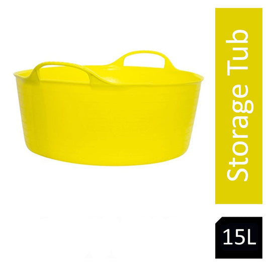 Gorilla Flexi Tub Yellow Shallow 15 Litre - NWT FM SOLUTIONS - YOUR CATERING WHOLESALER