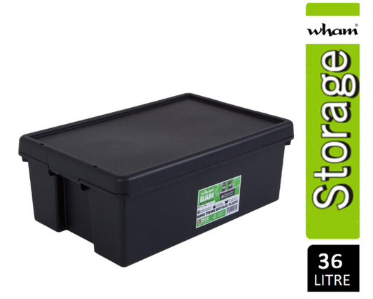 Wham Bam Black Recycled Storage Box 36 Litre - NWT FM SOLUTIONS - YOUR CATERING WHOLESALER