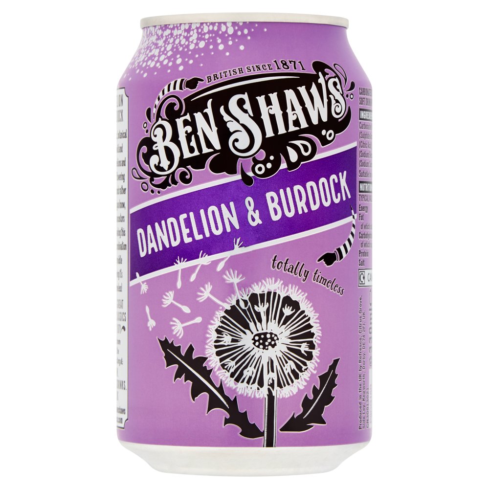 Ben Shaws Dandelion & Burdock Cans 24x330ml - NWT FM SOLUTIONS - YOUR CATERING WHOLESALER