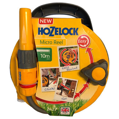 Hozelock Microreel with 10m Hose & Jet Spray Attachment {2427} - NWT FM SOLUTIONS - YOUR CATERING WHOLESALER
