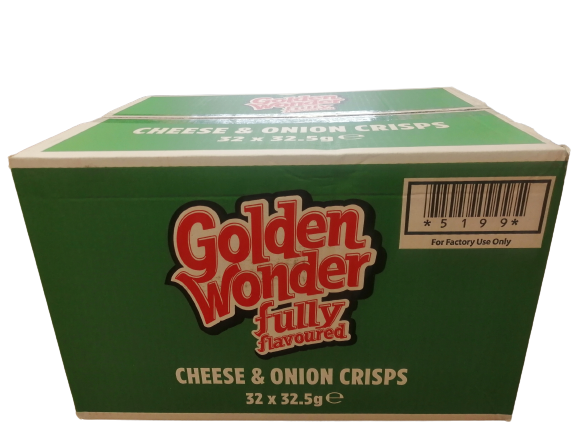 Golden Wonder Crisps Cheese & Onion Pack 32's