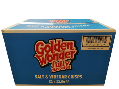 Golden Wonder Crisps Salt & Vinegar Pack 32's