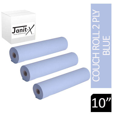 Janit-X Couch Rolls Blue 2ply 10inch 40m - NWT FM SOLUTIONS - YOUR CATERING WHOLESALER