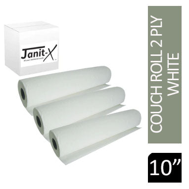 Janit-X Couch Rolls White 2ply 10inch ,40m - NWT FM SOLUTIONS - YOUR CATERING WHOLESALER