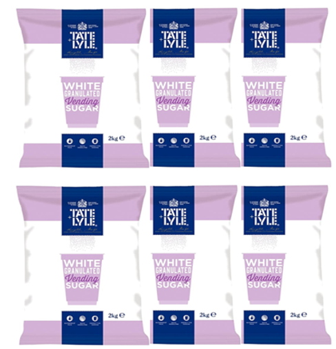 Tate & Lyle 2kg Vending Sugar - NWT FM SOLUTIONS - YOUR CATERING WHOLESALER