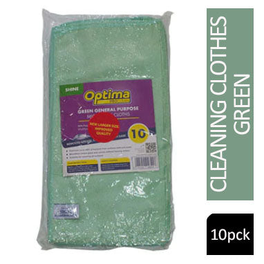 Janit-X Microfibre Cleaning Cloths Green Pack 10's - NWT FM SOLUTIONS - YOUR CATERING WHOLESALER