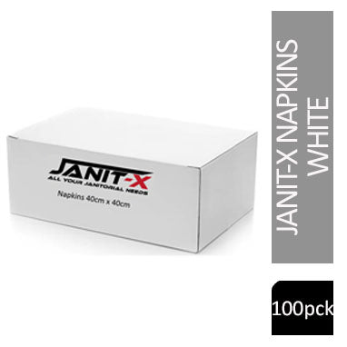 Janit-X Paper Napkins 2-Ply White 40cm x 40cm 100's