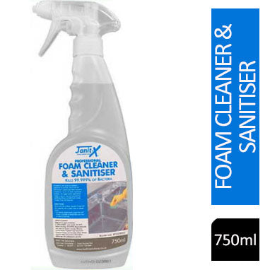 Janit-X Professional Foam Cleaner & Sanitiser 750ml - NWT FM SOLUTIONS - YOUR CATERING WHOLESALER