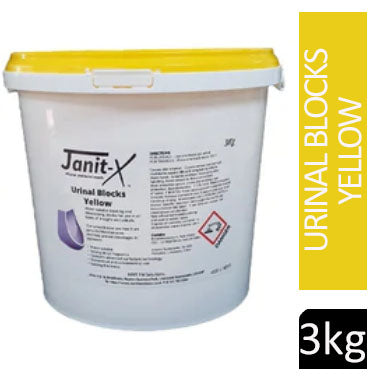 Janit-X Yellow Urinal Blocks 3kg - NWT FM SOLUTIONS - YOUR CATERING WHOLESALER