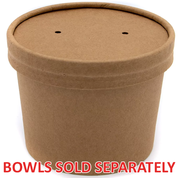 Caterpack 12-16oz Kraft Soup Lids Pack 25's