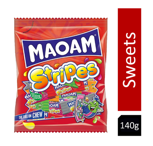 Haribo Maoam Stripes 140g Bag - NWT FM SOLUTIONS - YOUR CATERING WHOLESALER