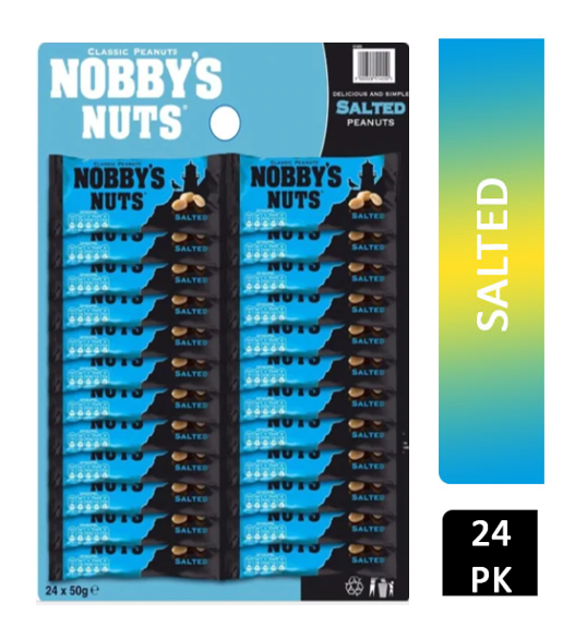 Nobby's Nuts Salted 24x50g - NWT FM SOLUTIONS - YOUR CATERING WHOLESALER