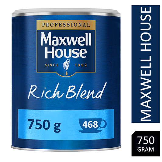 Maxwell House Rich Instant Coffee 750g Tin - NWT FM SOLUTIONS - YOUR CATERING WHOLESALER