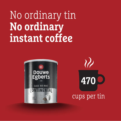 Douwe Egberts Continental Rich Dark Roast Instant Coffee 750g Tin