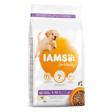 IAMS for Vitality Large Puppy Food Fresh Chicken 12kg - NWT FM SOLUTIONS - YOUR CATERING WHOLESALER