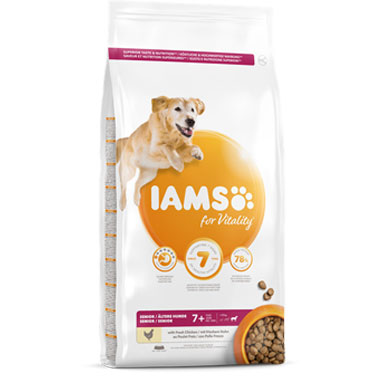 IAMS for Vitality Large Senior Dog Food Fresh Chicken 12kg - NWT FM SOLUTIONS - YOUR CATERING WHOLESALER