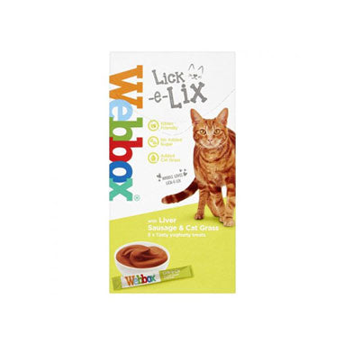 Webbox Lick-e-Lix Liver Sausage & Cat Grass 5 Pack