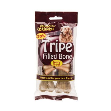Munch & Crunch Dogs Tripe Filled Bone 2 Pack - NWT FM SOLUTIONS - YOUR CATERING WHOLESALER