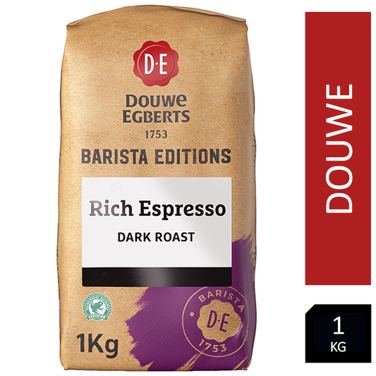 Douwe Egberts Barista Editions Rich Espresso Blend Dark Roast Coffee Beans 1kg - NWT FM SOLUTIONS - YOUR CATERING WHOLESALER
