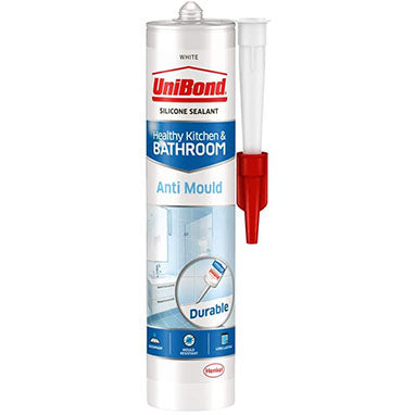 UniBond Anti Mould White Silicone Sealant 274ml - NWT FM SOLUTIONS - YOUR CATERING WHOLESALER