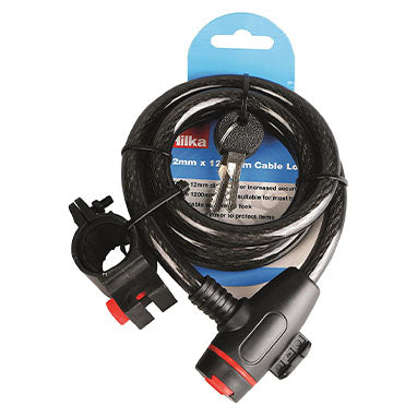 Hilka 12x1200mm Keyed Cable Lock - NWT FM SOLUTIONS - YOUR CATERING WHOLESALER