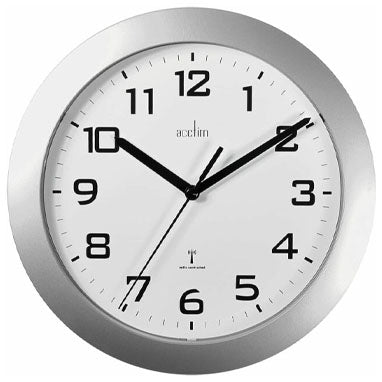 Acctim 74367 Peron Radio Controlled Wall Clock, Silver - NWT FM SOLUTIONS - YOUR CATERING WHOLESALER