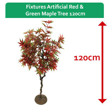 Fixtures Artificial Red & Green Maple Tree 120cm - NWT FM SOLUTIONS - YOUR CATERING WHOLESALER
