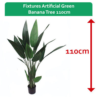 Fixtures Artificial Green Banana Tree 110cm - NWT FM SOLUTIONS - YOUR CATERING WHOLESALER