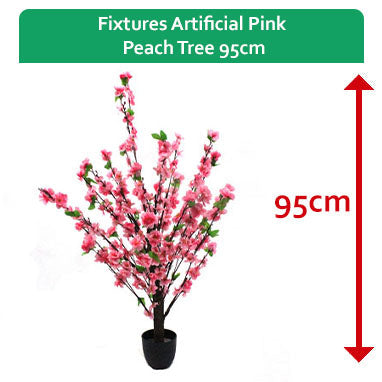 Fixtures Artificial Pink Peach Tree 95cm - NWT FM SOLUTIONS - YOUR CATERING WHOLESALER