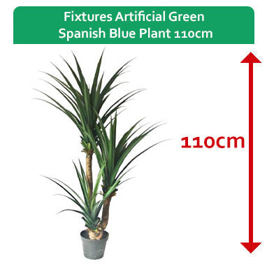 Fixtures Artificial Green Spanish Blue Plant 110cm - NWT FM SOLUTIONS - YOUR CATERING WHOLESALER