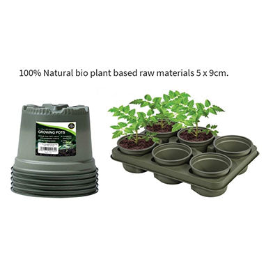 Garland Biodegradable Growing Pots Pack 5, 9cm  - NWT FM SOLUTIONS - YOUR CATERING WHOLESALER