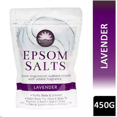 Elysium Spa Epsom Salts Lavender 450g - NWT FM SOLUTIONS - YOUR CATERING WHOLESALER