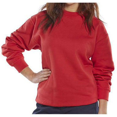 Beeswift Workwear Red Sweatshirt Small - NWT FM SOLUTIONS - YOUR CATERING WHOLESALER