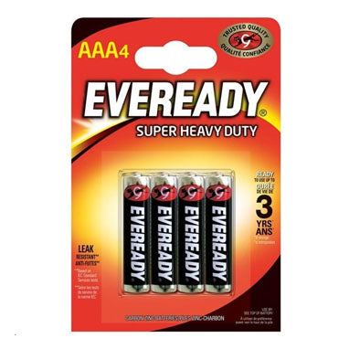 Eveready AAA Super Heavy Duty Pack 4's - NWT FM SOLUTIONS - YOUR CATERING WHOLESALER